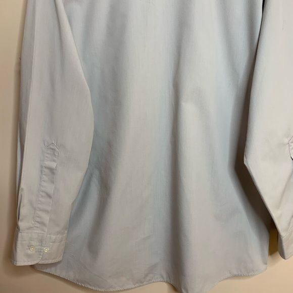 Arrow Kent Light Grey Long Sleeve Button Down Shirt Top Men's Size 17 32/33 - Picture 6 of 7